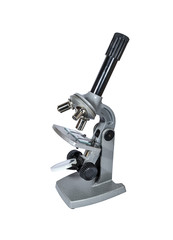 Microscope isolated on a white background