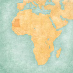 Map of Africa - Mauritania