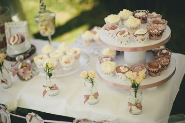 Cupcake table decoration