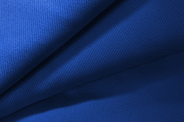 Close up blue fabric texture