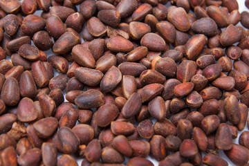 background of pine nuts