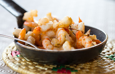 Delicious Prawns, ready to eat.