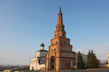 Obraz premium Soyembika Tower in Kazan Kremlin, Tatarstan republic. Russia