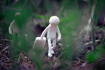 Man With Suitcase Concept