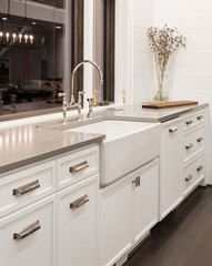 Kitchen Sink and Cabinets in New Luxury Home