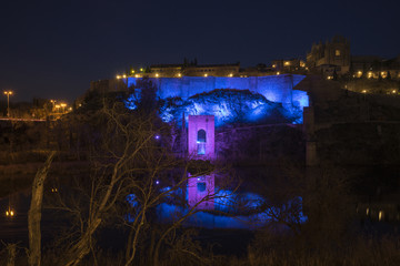 Iluminación LED dinámica Torreón de la cava (Toledo)