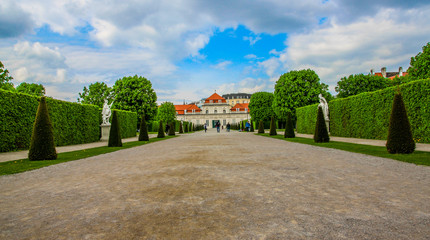 Famous Schloss Belvedere in Vienna, Austria