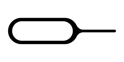 SIM Card Eject Tool vector Sim card tray remover eject pin key tool