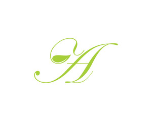 Leaf and Script Letter A