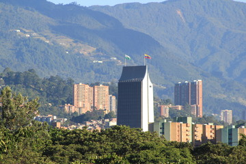 Panorámica sector centro de la ciudad. Medellín, Antioquia, Colombia. 