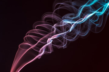 smoke on a black background