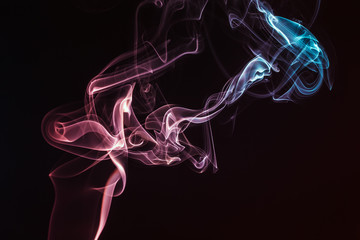 colored smoke close up