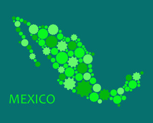 Abstract map of Mexico. Vector illustration.