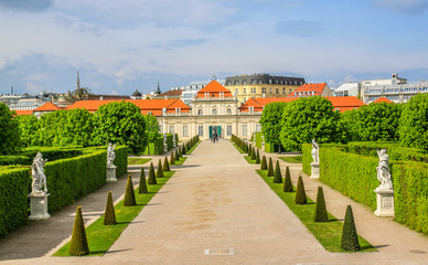 Famous Schloss Belvedere in Vienna, Austria