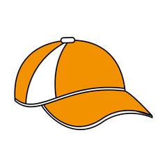 color silhouette cartoon sport cap headwear vector illustration