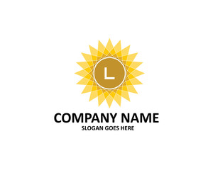 Fototapeta premium L Letter Sun Logo