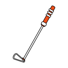 color silhouette cartoon golf club icon vector illustration