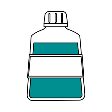 recommend clip art: color silhouette cartoon mouthwash for dental care vector illustration