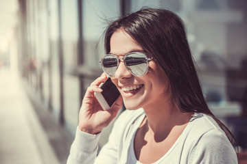 Girl with phone
