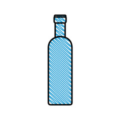 Wine bottle drink icon vector illustration graphic design