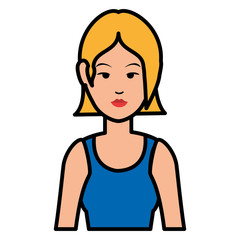 Woman cute cartoon icon vector illustration graphic design
