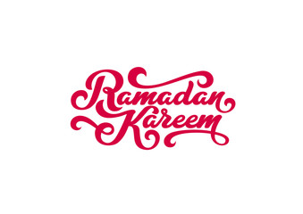 Ramadan Kareem text Vector Lettering greeting card design template..Vintage retro calligraphic typography poster