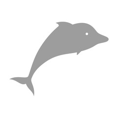 Naklejka premium dolphin icon over white background. vector illustration
