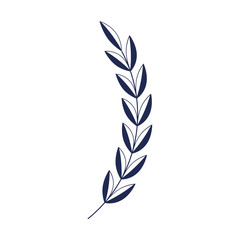 Fototapeta premium leaves icon over white background. vector illustration