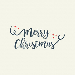 Merry christmas quote text lettering illustration