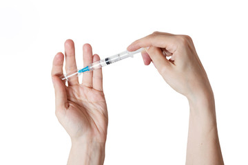 dial the medication into a syringe from the ampoule