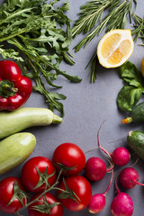 Different raw vegetables