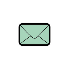 envelope icon over white background. vector illustration
