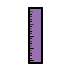 ruler icon over white background. vector illustration