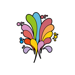 Obraz premium colorful shapes icon over white background. vector illustration