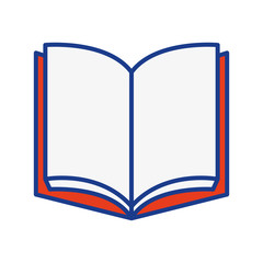 academic book icon over white background. vector illustration