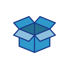 box icon over white background. vector illustration