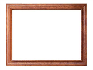 vintage picture and photo frame isolated on white background