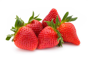 Strawberry isolated on white background. Fresh berry.