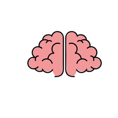 Human brain symbol icon vector illustration graphic design