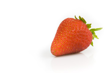 Strawberry isolated on white background. Still-life picture taken in studio with soft-box.