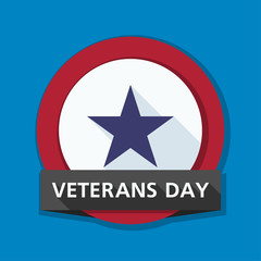 Veterans Day button illustration