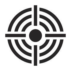 crosshair target vector symbol icon design.