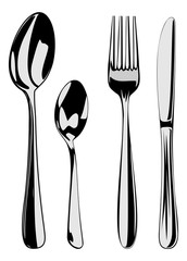 Cutlery set vector illustration