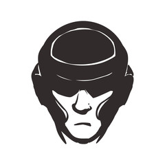 Boxing mask equipment icon vector illustration graphic design
