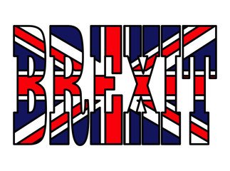 brexit text uk flag vector symbol icon design. Beautiful illustration isolated on white background