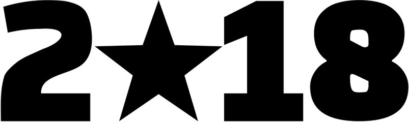 Obraz premium 2018 with star