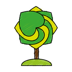 tree icon over white background. colorful design. vector illustration