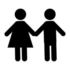 pictogram couple icon over white background. vector illustration