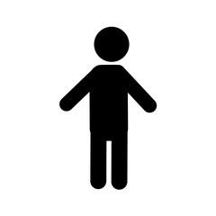 pictogram man icon over white background. vector illustration