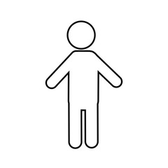 pictogram man icon over white background. vector illustration